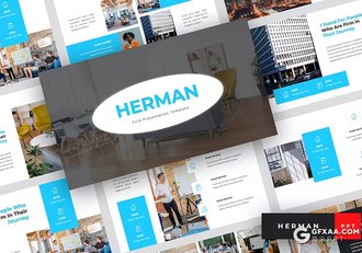 36页蓝色企业介绍商业计划书商务通用国外PPT模板 - 顶尖PPT