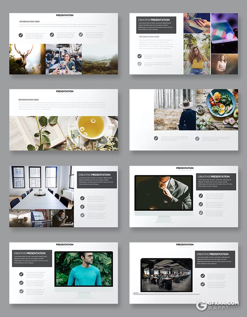 35页艺术风时尚精美摄影图片展示通用国外PPT模板 - 顶尖PPT