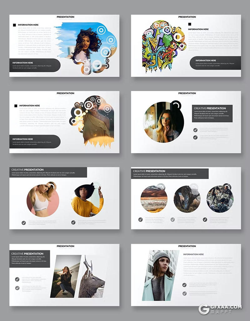 35页艺术风时尚精美摄影图片展示通用国外PPT模板 - 顶尖PPT