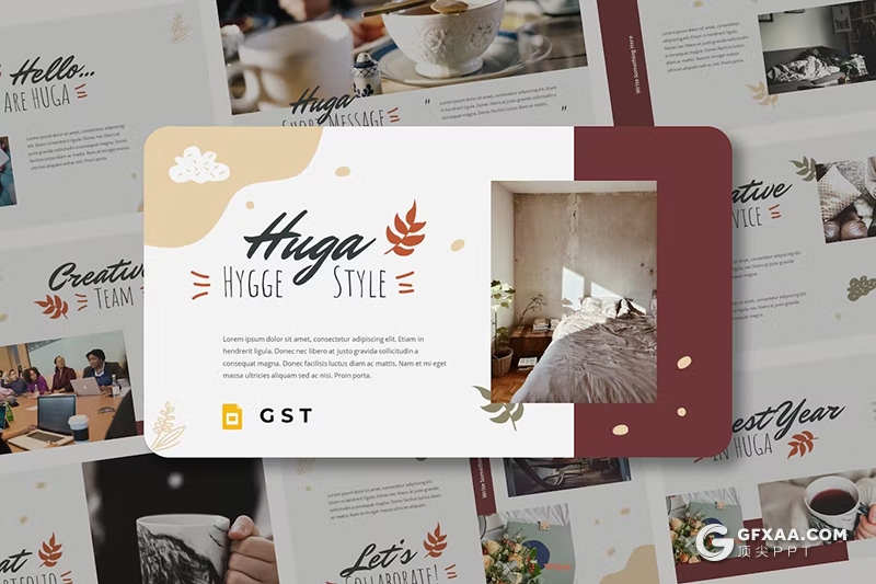 30页咖啡主题介绍宣传公司年终总结国外GoogleSlides模板 - 顶尖PPT