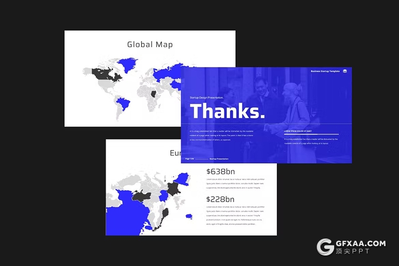 35页蓝色企业介绍商业计划书商务通用国外Keynote模板 - 顶尖PPT