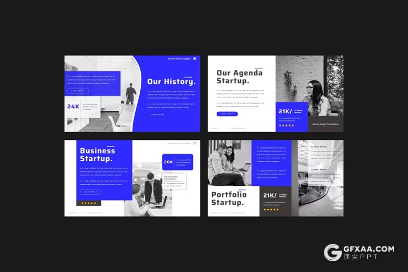 35页蓝色企业介绍商业计划书商务通用国外Keynote模板 - 顶尖PPT