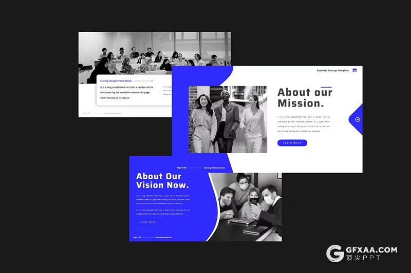 35页蓝色企业介绍商业计划书商务通用国外Keynote模板 - 顶尖PPT