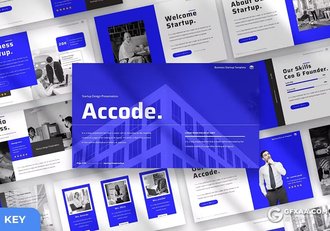 35页蓝色企业介绍商业计划书商务通用国外Keynote模板 - 顶尖PPT