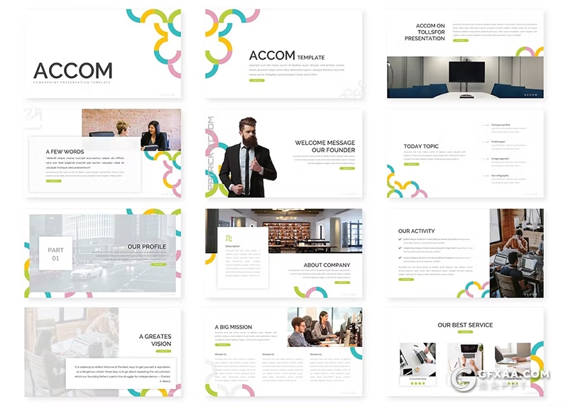 30页商业计划书商务通用国外PPT模板5种配色 - 顶尖PPT