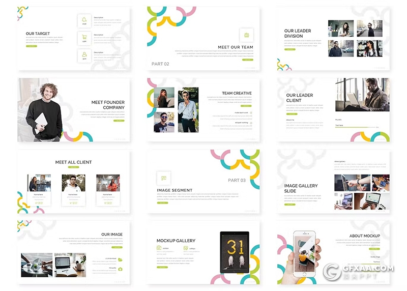 30页商业计划书商务通用国外PPT模板5种配色 - 顶尖PPT