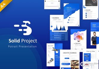 55页企业介绍商业计划书商务通用国外PPT模板A4尺寸10种配色 - 顶尖PPT