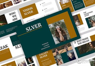 40页大气精美摄影图片展示模特展示通用国外Keynote模板 - 顶尖PPT