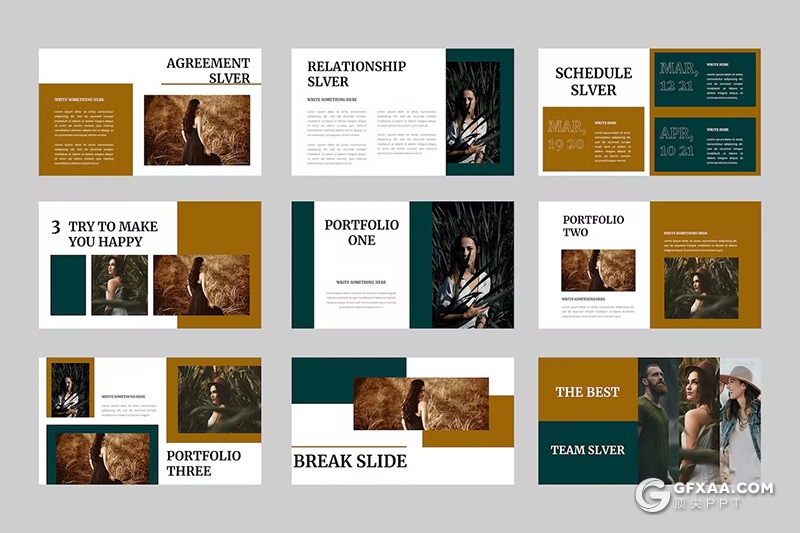 40页大气精美摄影图片展示模特展示通用国外PPT模板 - 顶尖PPT