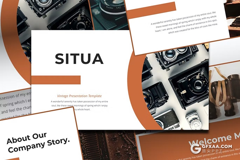 36页相机摄影产品展示摄影图片展示国外KeyNote模板 - 顶尖PPT