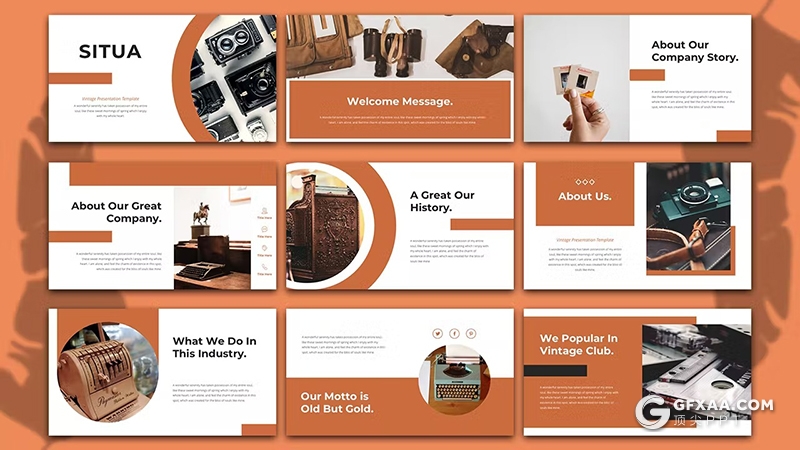 36页相机摄影产品展示摄影图片展示国外KeyNote模板 - 顶尖PPT