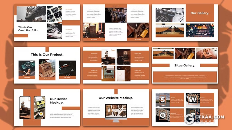 36页相机摄影产品展示摄影图片展示国外KeyNote模板 - 顶尖PPT