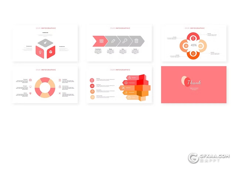 30页大气精美摄影图片展示模特展示通用国外GoogleSlides模板5种配色 - 顶尖PPT