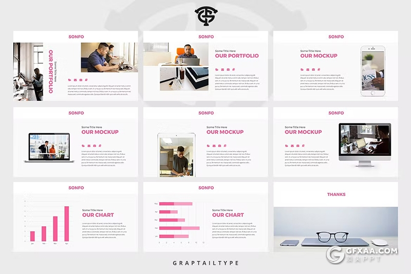 30页简约商务团队介绍商业计划书商务通用国外PPT模板 - 顶尖PPT