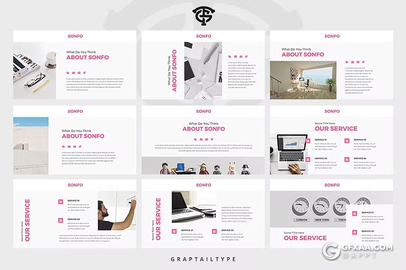 30页简约商务团队介绍商业计划书商务通用国外PPT模板 - 顶尖PPT