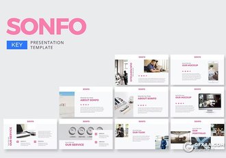 30页简约商务团队介绍商业计划书商务通用国外KeyNote模板 - 顶尖PPT