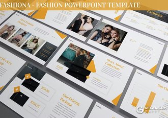 30页大气精美摄影图片展示模特展示通用国外PPT模板3种配色2款尺寸 - 顶尖PPT