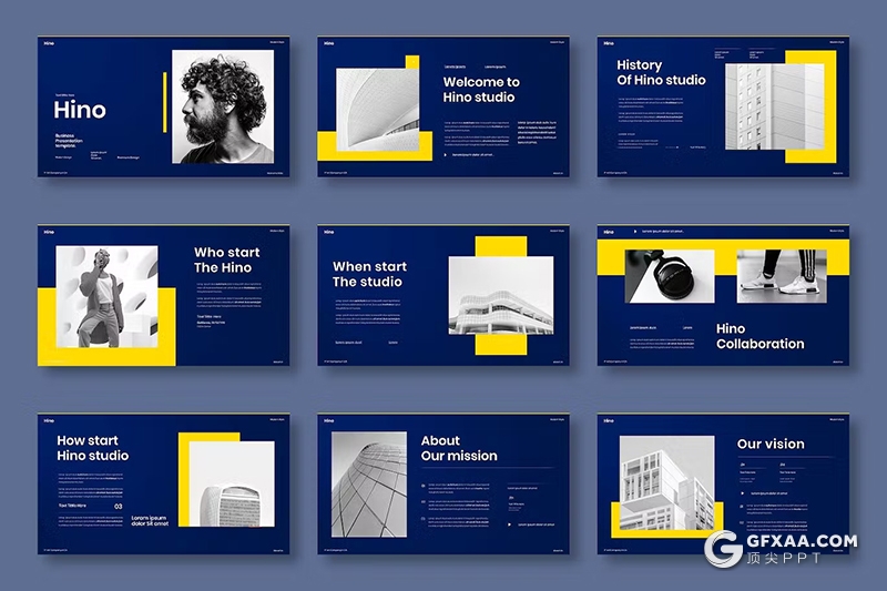 39页精美时尚商务团队介绍商业计划书商务通用国外PPT模板 - 顶尖PPT