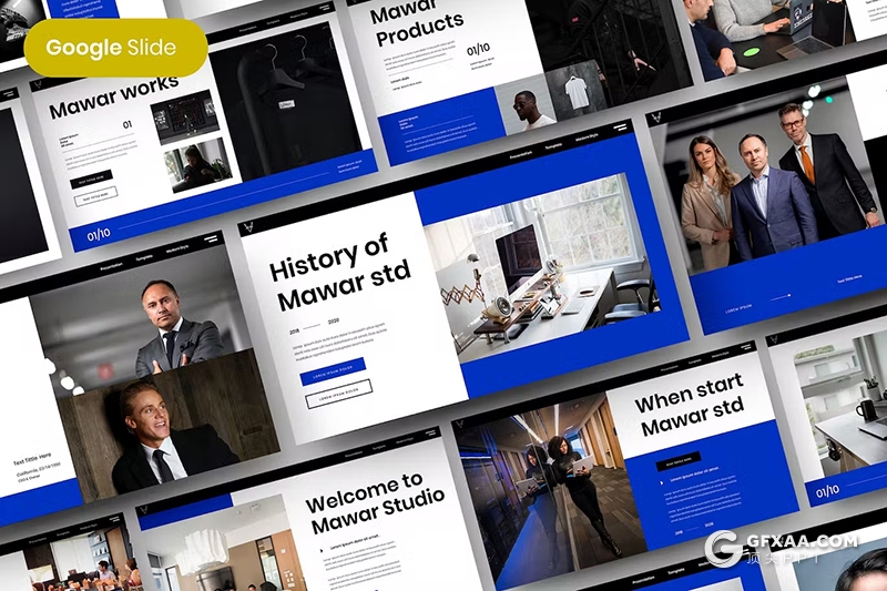 39页大气精美商务团队介绍商业计划书商务通用国外GoogleSlides模板 - 顶尖PPT