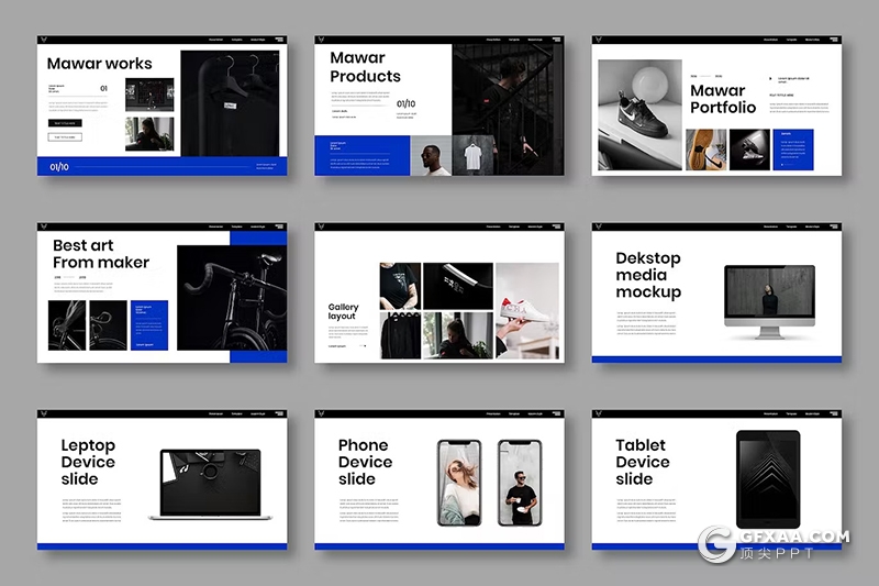 39页大气精美商务团队介绍商业计划书商务通用国外PPT模板 - 顶尖PPT