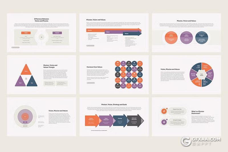 32页多色彩商务图形图表通用GoogleSlides模板 - 顶尖PPT