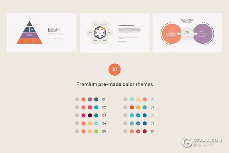 32页多色彩商务图形图表通用GoogleSlides模板 - 顶尖PPT