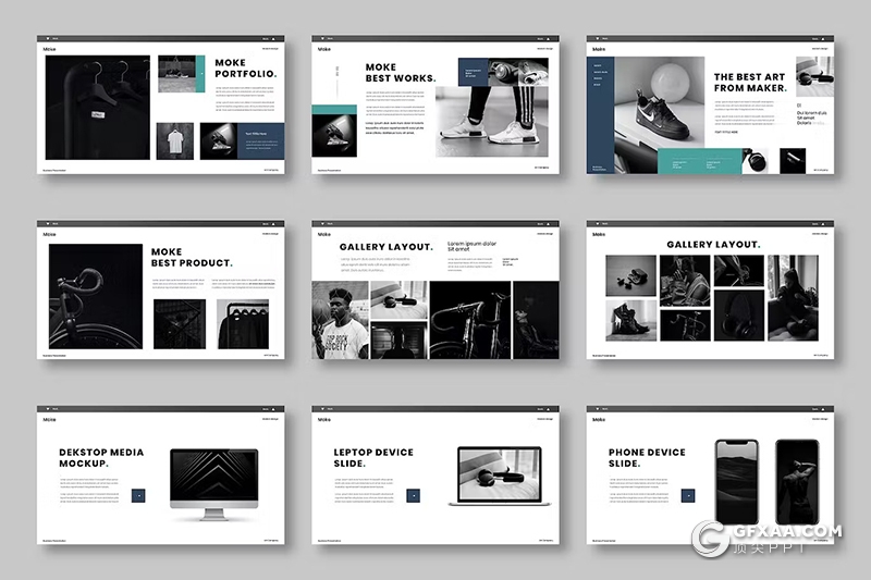 39页商务团队介绍产品展示商业计划通用国外GoogleSlides模板 - 顶尖PPT