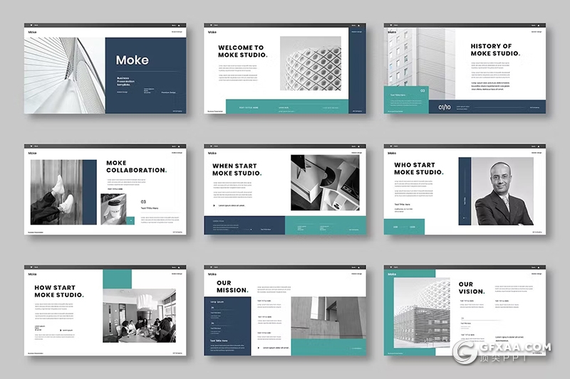 39页商务团队介绍产品展示商业计划通用国外GoogleSlides模板 - 顶尖PPT