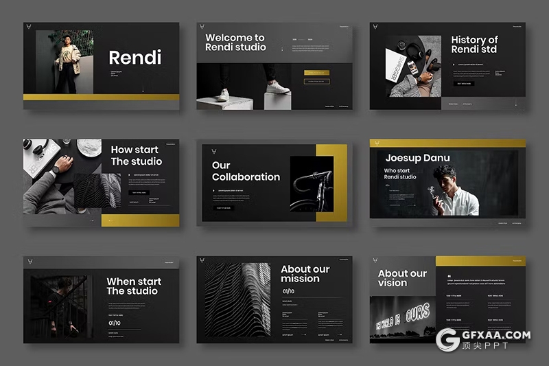 39页黑金色商务计划书产品研发商务通用国外KeyNote模板 - 顶尖PPT