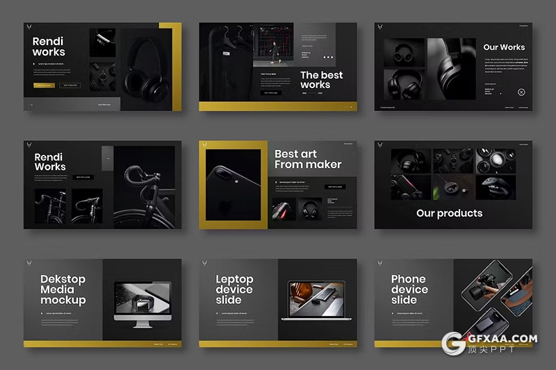 39页黑金色商务计划书产品研发商务通用国外KeyNote模板 - 顶尖PPT