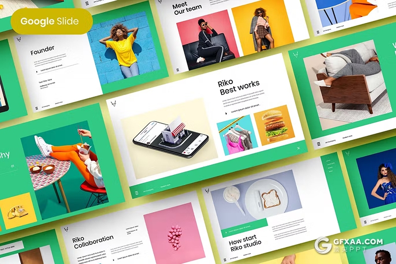 39页时尚摄影图片展示产品展示通用国外GoogleSlides模板 - 顶尖PPT