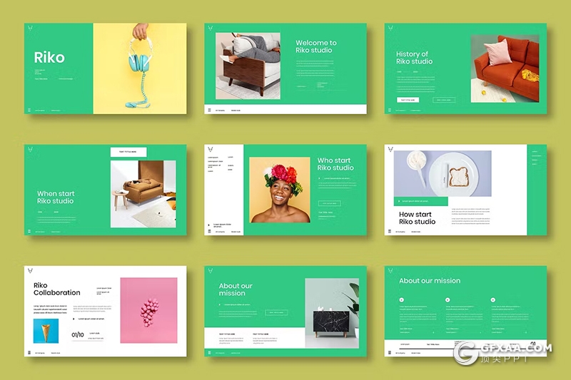 39页时尚摄影图片展示产品展示通用国外KeyNote模板 - 顶尖PPT