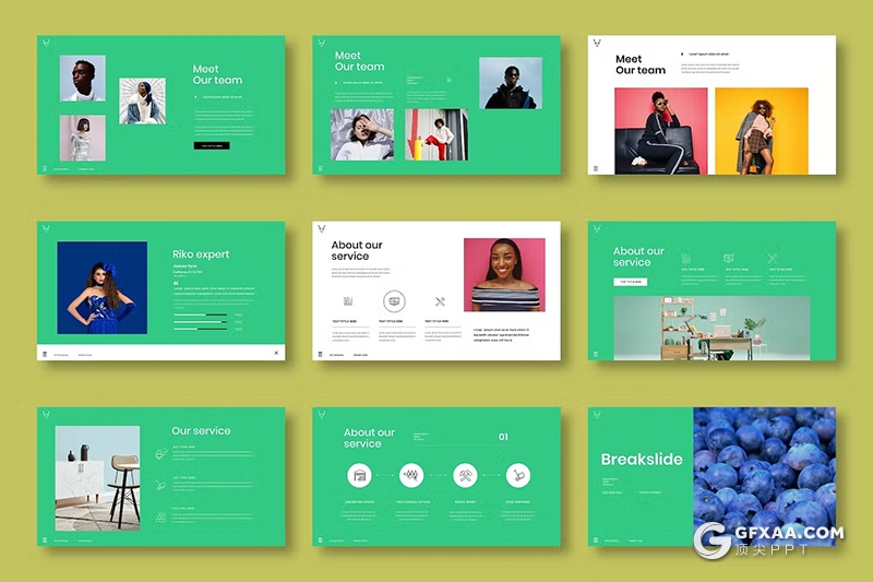 39页时尚摄影图片展示产品展示通用国外KeyNote模板 - 顶尖PPT