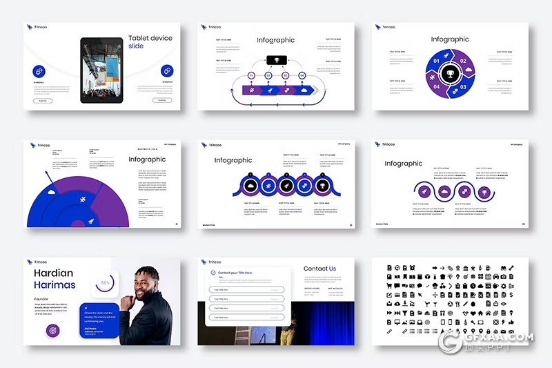 39页简约精美团队介绍商业计划商务通用国外GoogleSlides模板 - 顶尖PPT