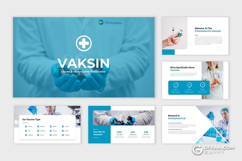 31页疫苗接种医学研究医疗科研国外PPT模板 - 顶尖PPT