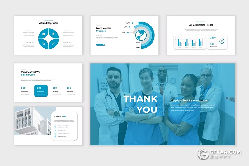 31页疫苗接种医学研究医疗科研国外PPT模板 - 顶尖PPT