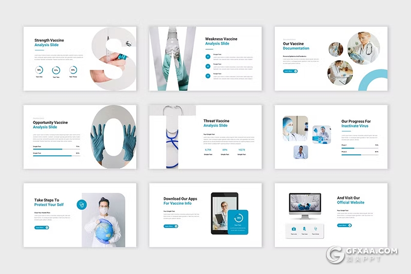 31页疫苗接种医学研究医疗科研国外PPT模板 - 顶尖PPT