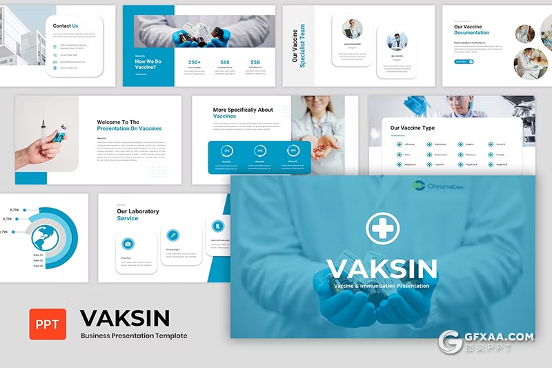 31页疫苗接种医学研究医疗科研国外PPT模板 - 顶尖PPT