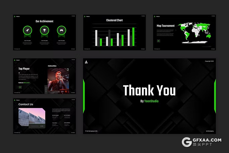 36页高端大气游戏主题通用国外KeyNote模板 - 顶尖PPT