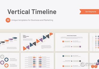 32页多色彩商务图形图表通用KeyNote模板 - 顶尖PPT