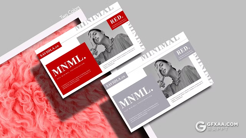 35页精美时尚摄影图片展示产品展示通用国外PPT模板两种配色 - 顶尖PPT