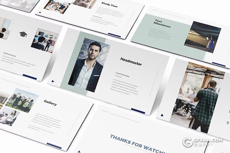 31页大学教育培训宣传国外PPT模板 - 顶尖PPT