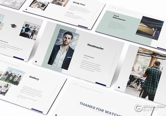 31页大学教育培训宣传国外GoogleSlides模板 - 顶尖PPT