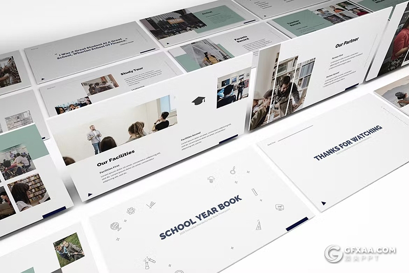 31页大学教育培训宣传国外PPT模板 - 顶尖PPT