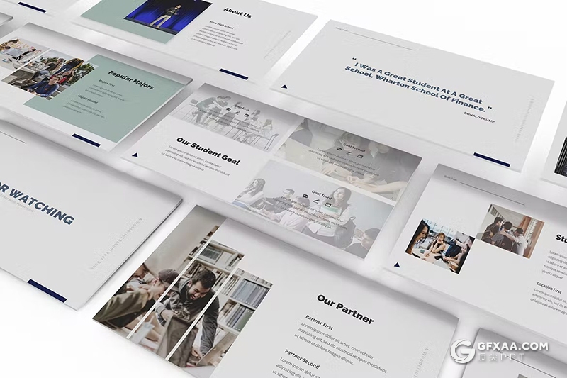 31页大学教育培训宣传国外PPT模板 - 顶尖PPT