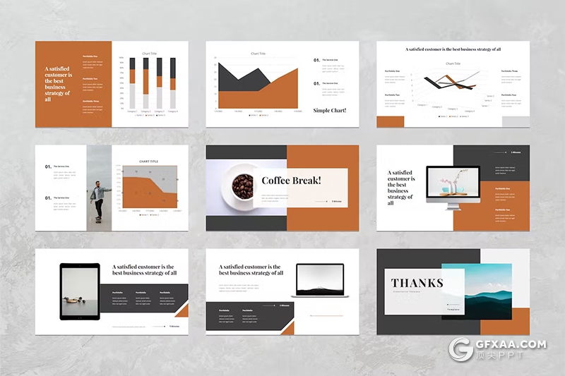 54页摄影图片展示产品展示通用国外KeyNote模板 - 顶尖PPT