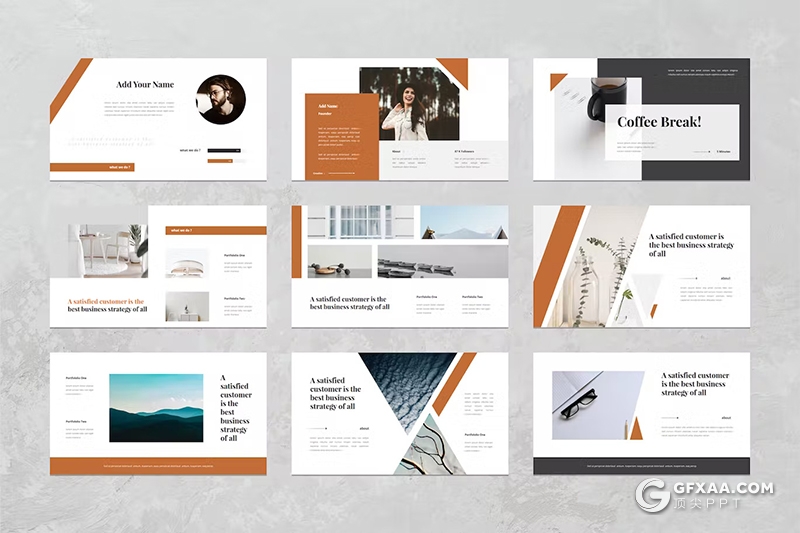 54页摄影图片展示产品展示通用国外KeyNote模板 - 顶尖PPT