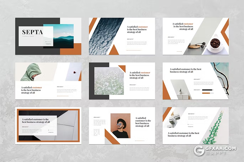 54页摄影图片展示产品展示通用国外KeyNote模板 - 顶尖PPT