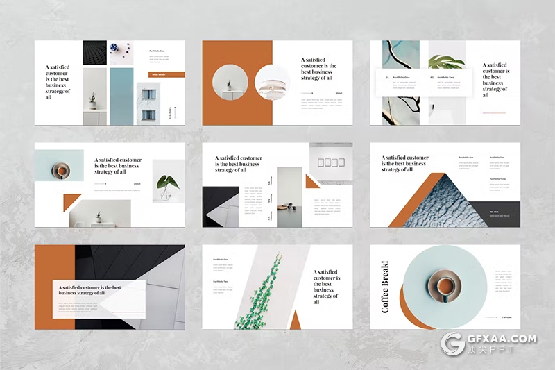 54页摄影图片展示产品展示通用国外KeyNote模板 - 顶尖PPT