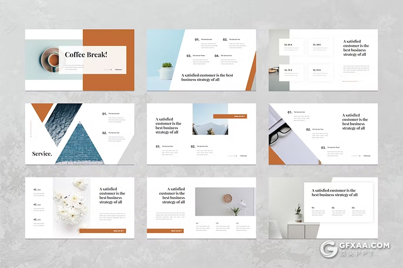 54页摄影图片展示产品展示通用国外KeyNote模板 - 顶尖PPT